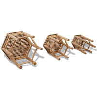 Sodo kėdės, 3 vnt., bambukas - Namų Idėja