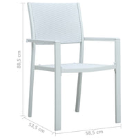 Sodo kėdės, 4vnt., baltos spalvos, plastikas, ratano imitacija - Namų Idėja