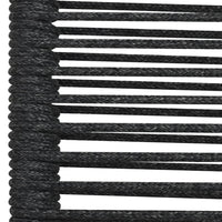 Sodo kėdės, 4vnt, juodos, medvilninė virvė ir plienas - Namų Idėja