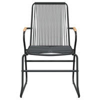 Sodo kėdės, 4vnt., juodos spalvos, 58x59x85,5cm, PVC ratanas - Namų Idėja