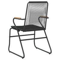 Sodo kėdės, 4vnt., juodos spalvos, 58x59x85,5cm, PVC ratanas - Namų Idėja