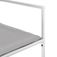Sodo kėdės su pagalvėlėmis, 4vnt., baltos, plienas/tekstilenas - Namų Idėja