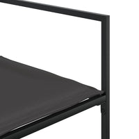 Sodo kėdės su pagalvėlėmis, 4vnt., juodos, plienas/tekstilenas - Namų Idėja