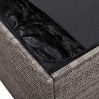 Sodo laikymo dėžutė Pilka 110x50x58 cm polietileno rotango - Namų Idėja