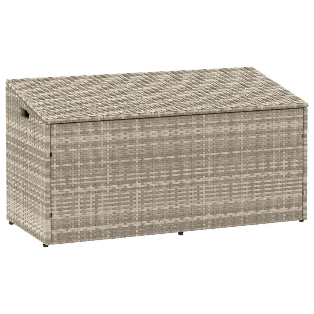 sodo laikymo dėžutė šviesiai pilka 110x50x58 cm poliratanas - Namų Idėja