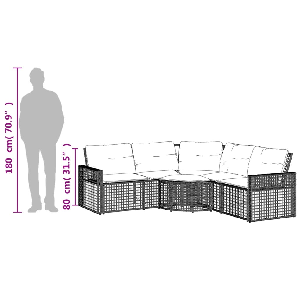 sodo sofa su pagalvėlėmis ir kėdute, L formos pilkos spalvos - Namų Idėja