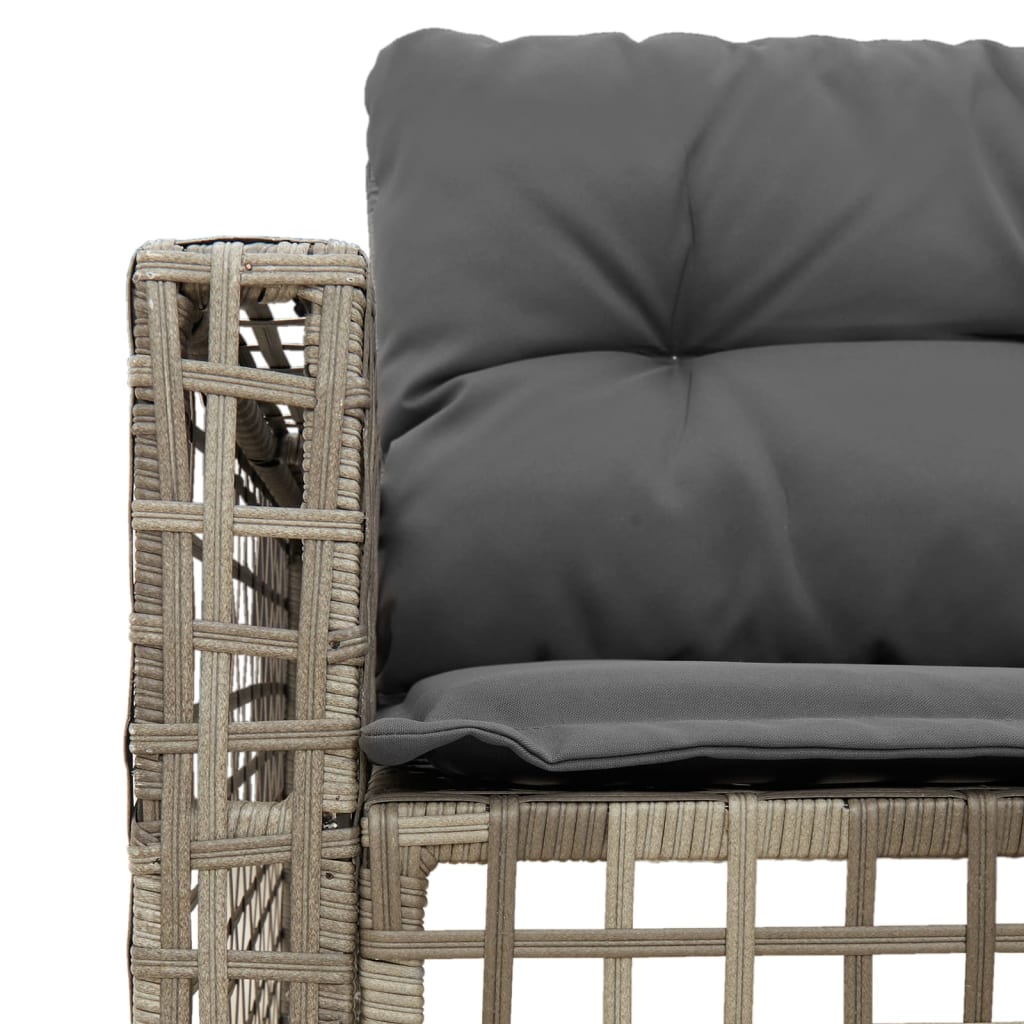 sodo sofa su pagalvėlėmis ir kėdute, L formos pilkos spalvos - Namų Idėja
