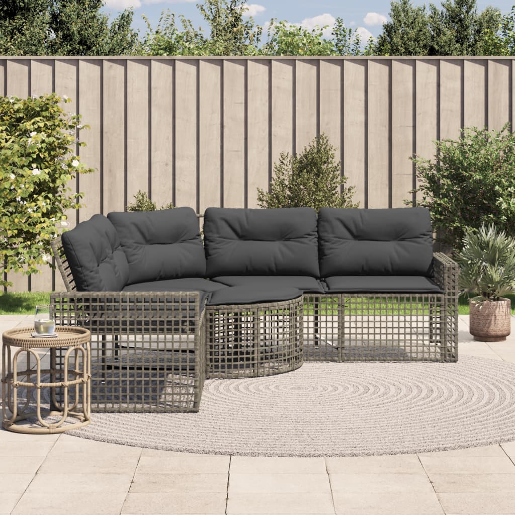 sodo sofa su pagalvėlėmis ir kėdute, L formos pilkos spalvos - Namų Idėja