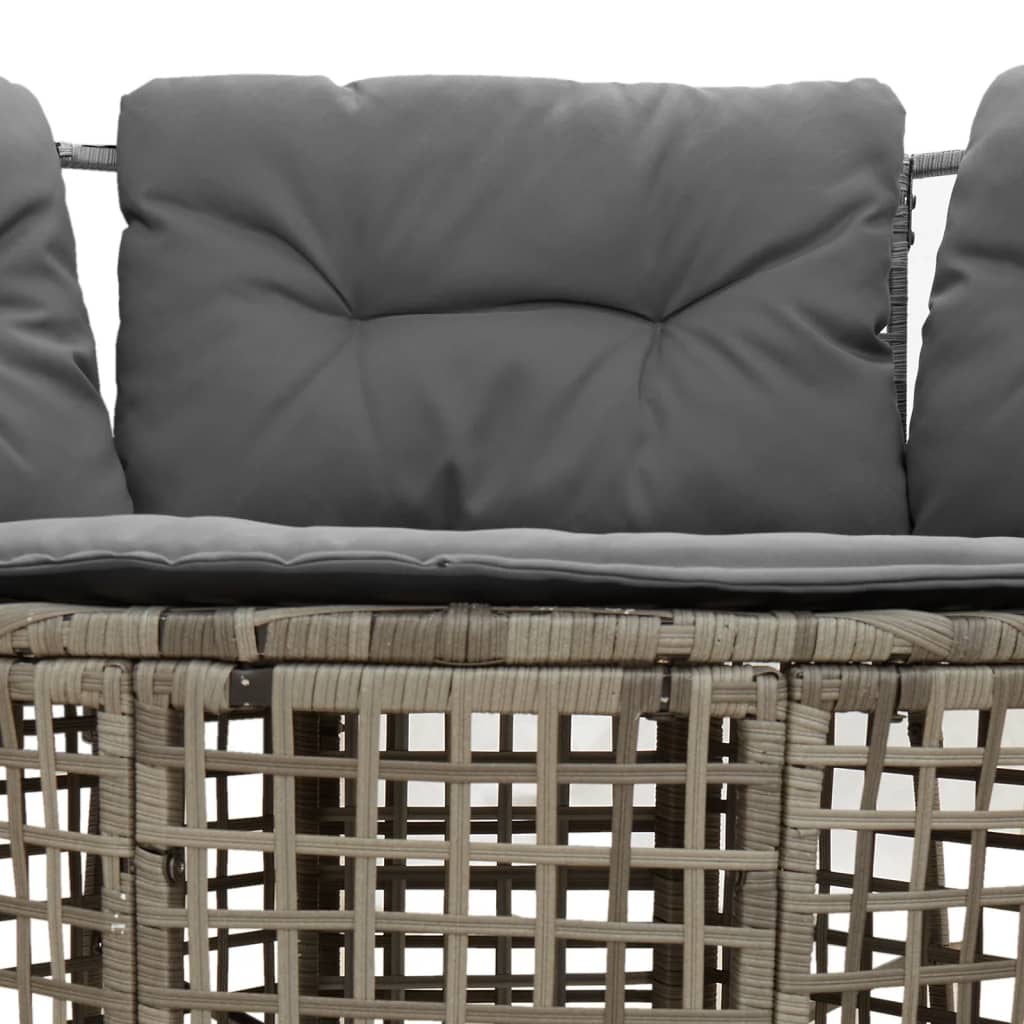 sodo sofa su pagalvėlėmis ir kėdute, L formos pilkos spalvos - Namų Idėja