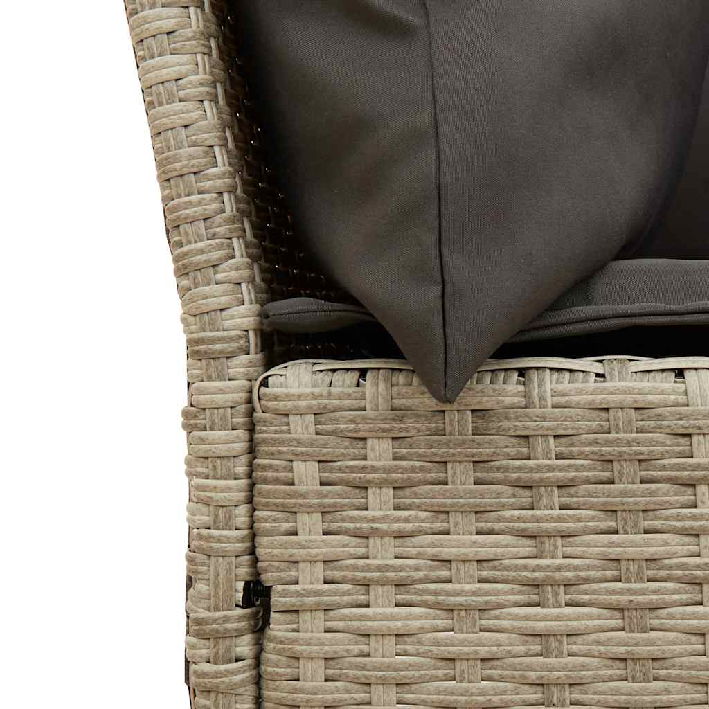 sodo sofa su pagalvėlėmis, pilka, poliratanas - Namų Idėja