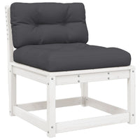 Sodo sofos dalys su pagalvėlėmis, 2vnt., baltos, pušies masyvas - Namų Idėja