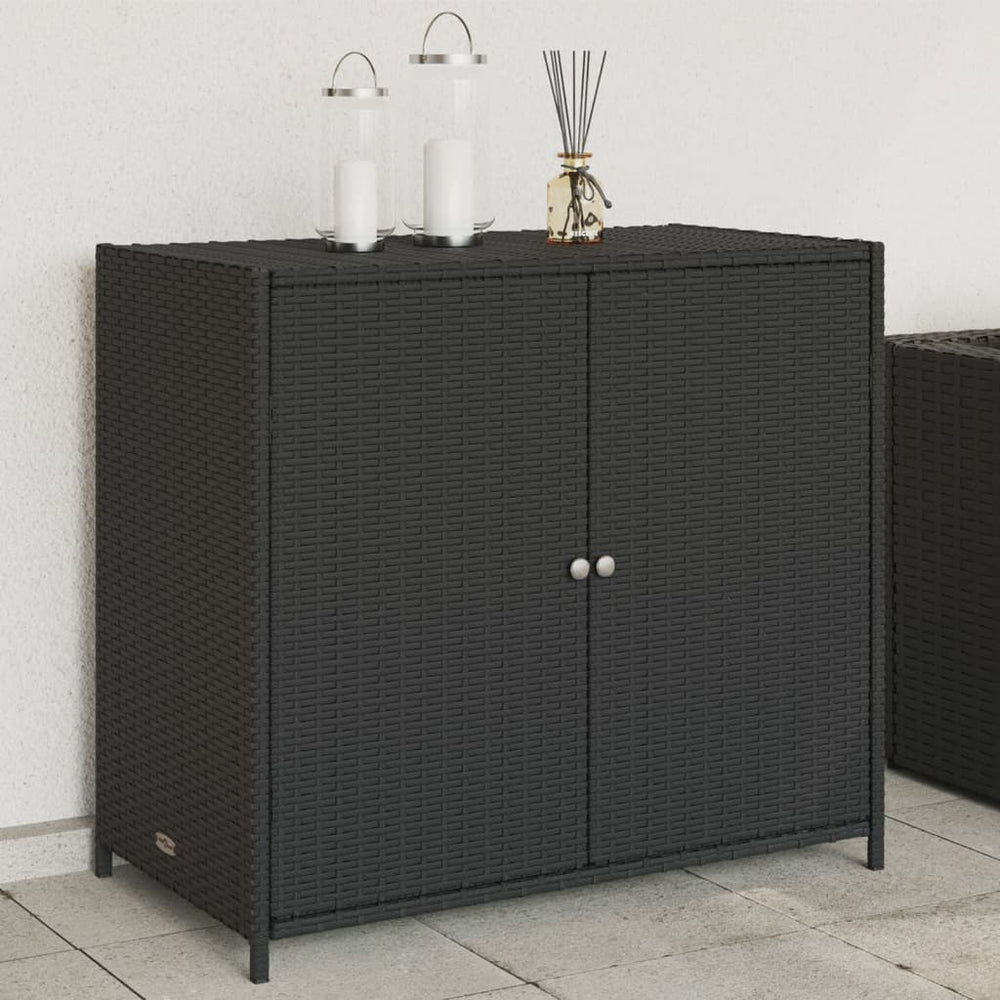 Sodo spintelė daiktams, juoda, 83x45x76cm, poliratanas - Namų Idėja