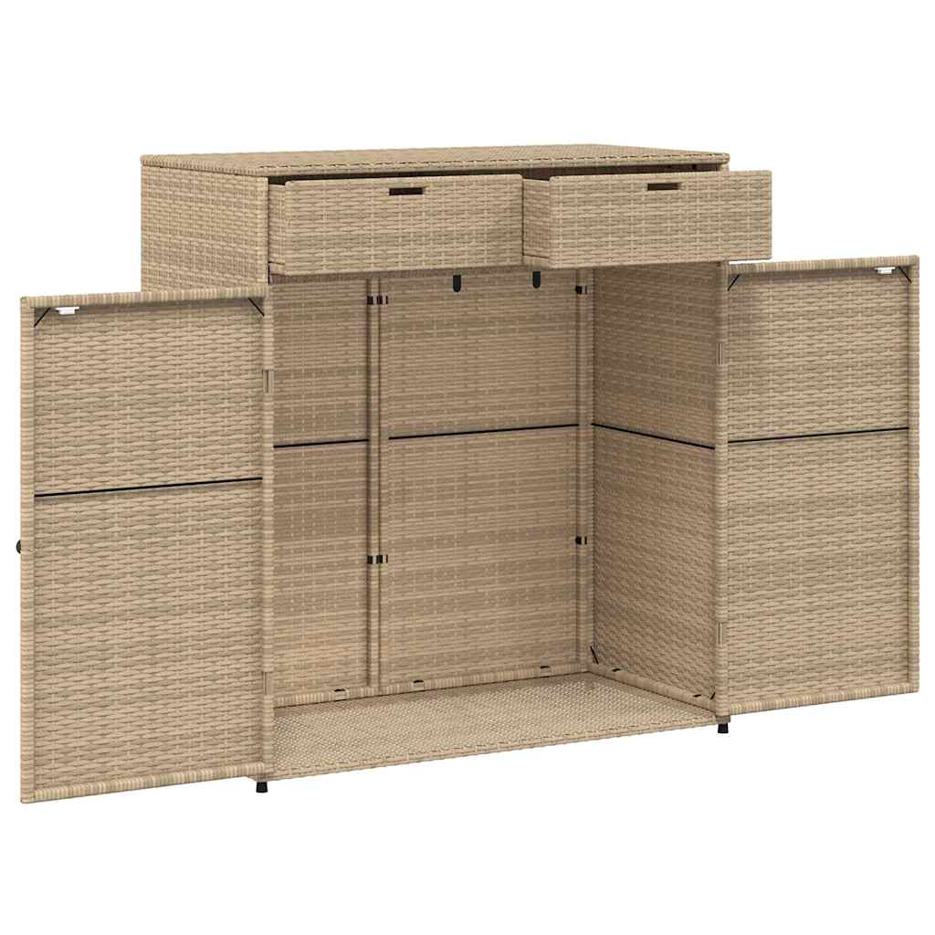 Sodo spintelė daiktams, pilka, 105x55x113cm, poliratanas - Namų Idėja