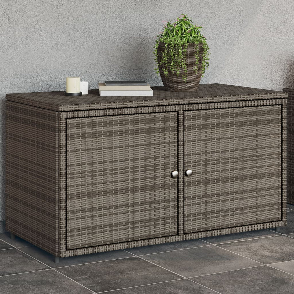 Sodo spintelė daiktams, pilka, 110x55x60,5cm, poliratanas - Namų Idėja