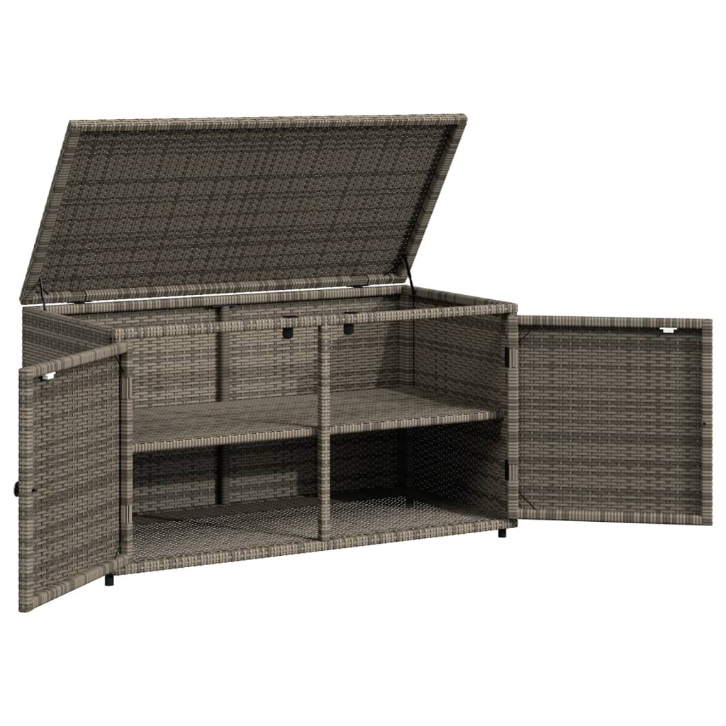 Sodo spintelė daiktams, pilka, 110x55x60,5cm, poliratanas - Namų Idėja
