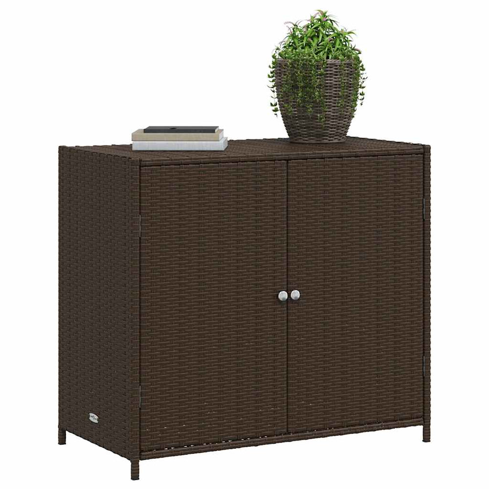 Sodo spintelė daiktams, ruda, 83x45x76cm, poliratanas - Namų Idėja