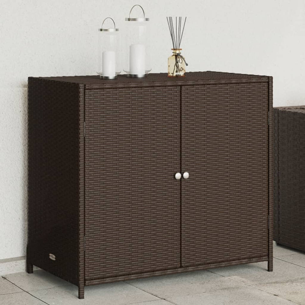 Sodo spintelė daiktams, ruda, 83x45x76cm, poliratanas - Namų Idėja