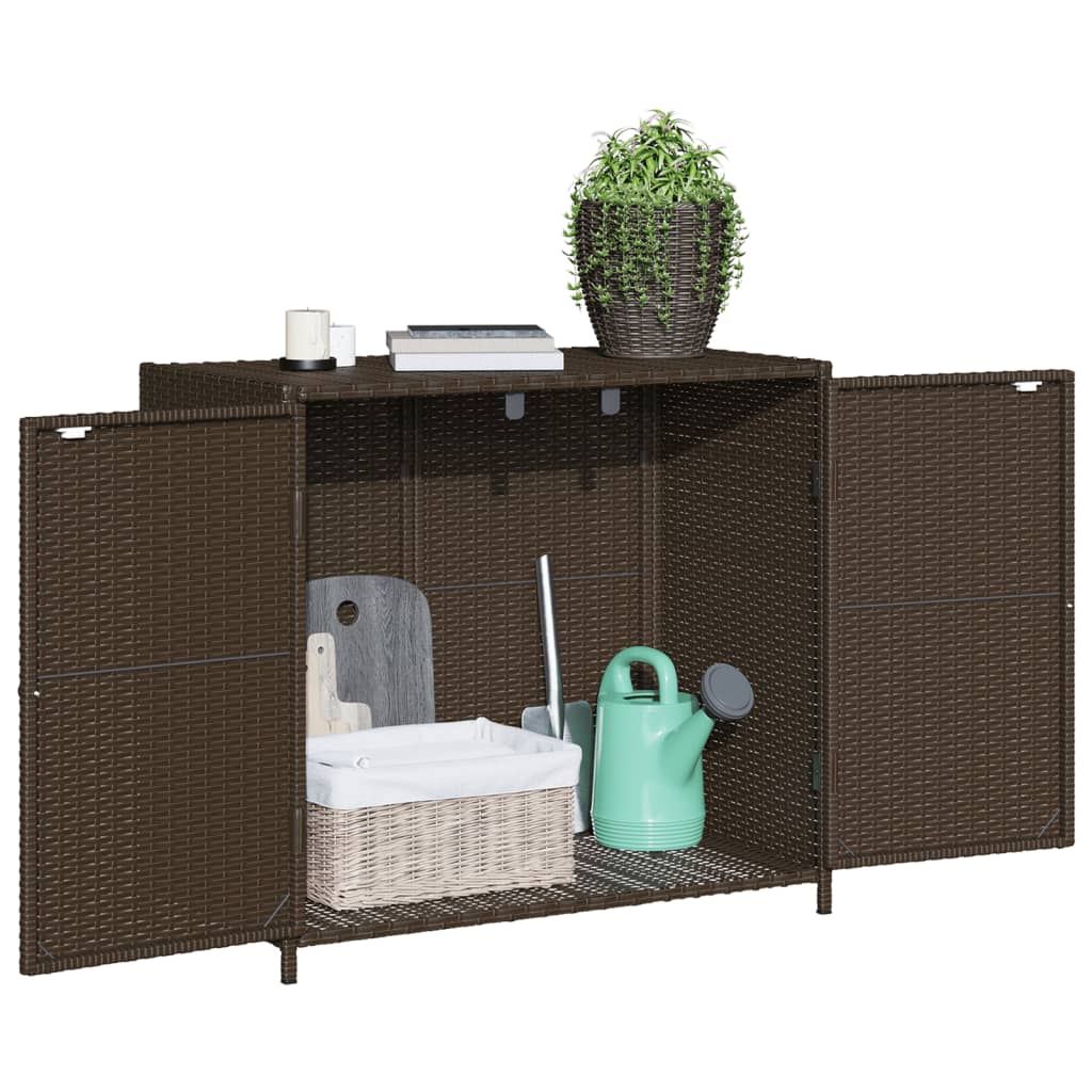 Sodo spintelė daiktams, ruda, 83x45x76cm, poliratanas - Namų Idėja