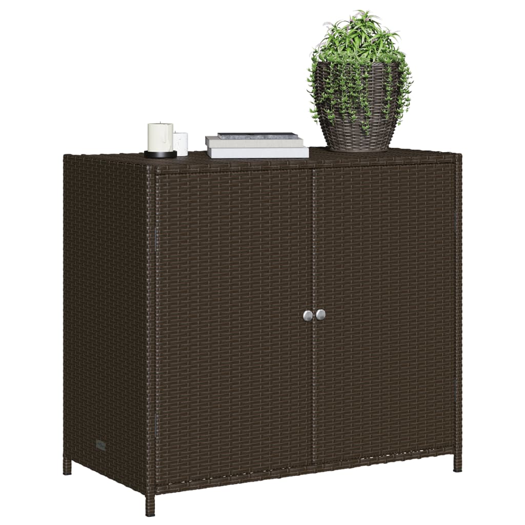 Sodo spintelė daiktams, ruda, 83x45x76cm, poliratanas - Namų Idėja