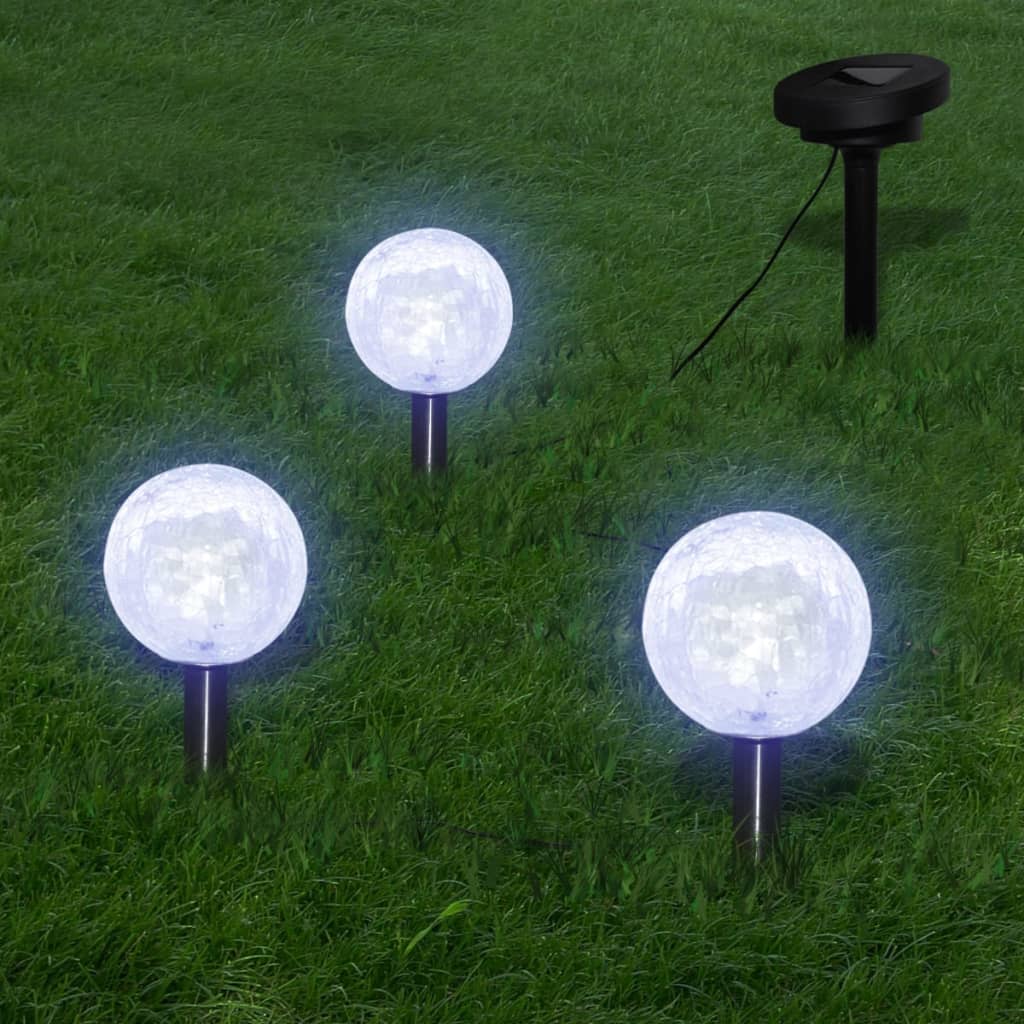 Sodo šviestuvas, 3vnt., LED, su smaigais ir saulės kolekt. - Namų Idėja
