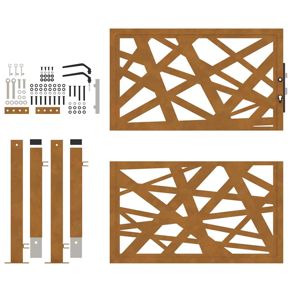 sodo vartai 105x105 cm atmosferos poveikiui atsparaus plieno - Namų Idėja