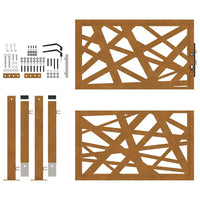 sodo vartai 105x105 cm atmosferos poveikiui atsparaus plieno - Namų Idėja