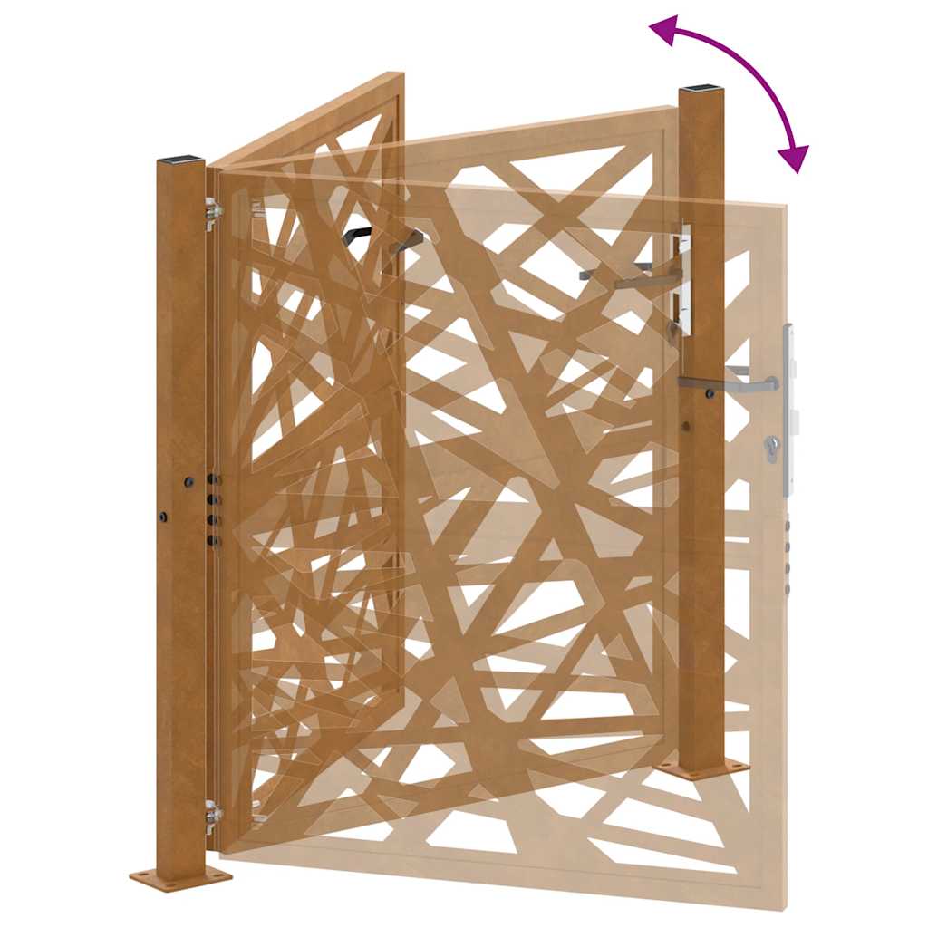 sodo vartai 105x105 cm atmosferos poveikiui atsparaus plieno - Namų Idėja
