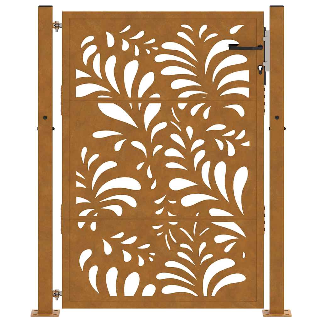 sodo vartai 105x130cm atmosferos poveikio plieno bangų dizainas - Namų Idėja