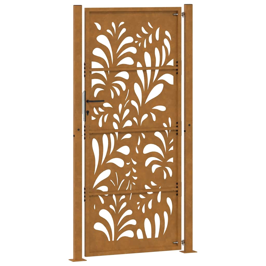 sodo vartai 105x205cm atmosferos poveikio plieno bangų dizainas - Namų Idėja