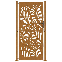 sodo vartai 105x205cm atmosferos poveikio plieno bangų dizainas - Namų Idėja
