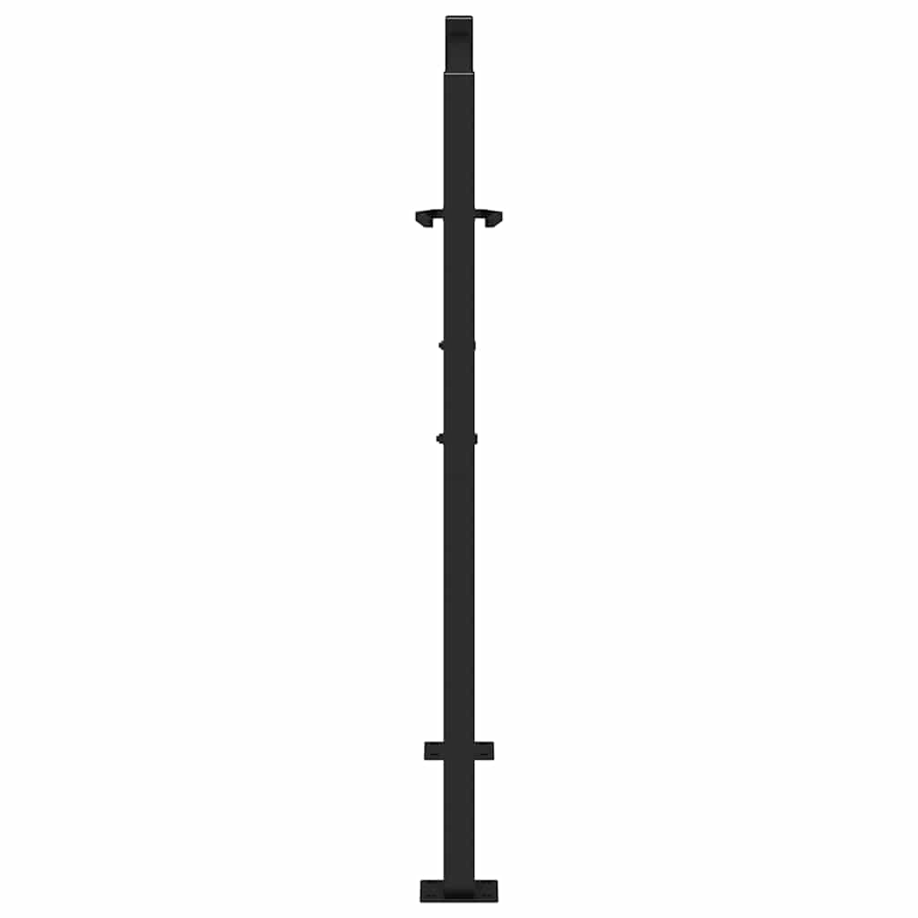 sodo vartai juodi 105x106 cm plieno kryžiaus dizainas - Namų Idėja