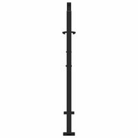 sodo vartai juodi 105x106 cm plieno kryžiaus dizainas - Namų Idėja