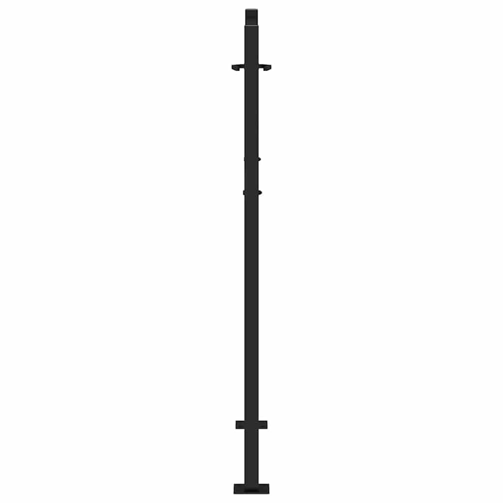 sodo vartai juodi 105x130 cm plieno kryžiaus dizainas - Namų Idėja