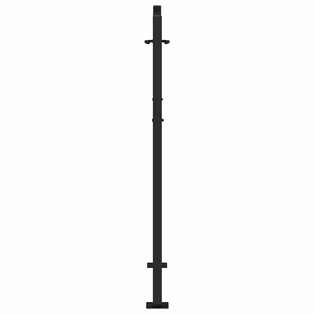 sodo vartai juodi 105x130 cm plieno lapų dizainas - Namų Idėja