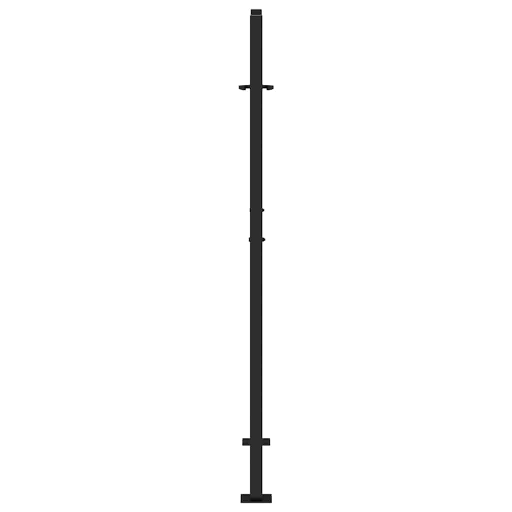 sodo vartai juodi 105x155 cm plieno kryžiaus dizainas - Namų Idėja