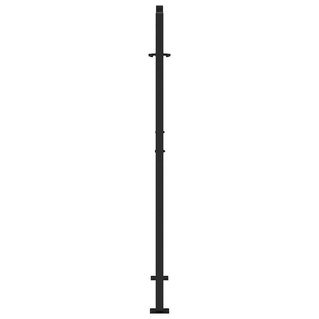 sodo vartai juodi 105x155 cm plieno lapų dizainas - Namų Idėja