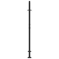 sodo vartai juodi 105x155 cm plieno lapų dizainas - Namų Idėja