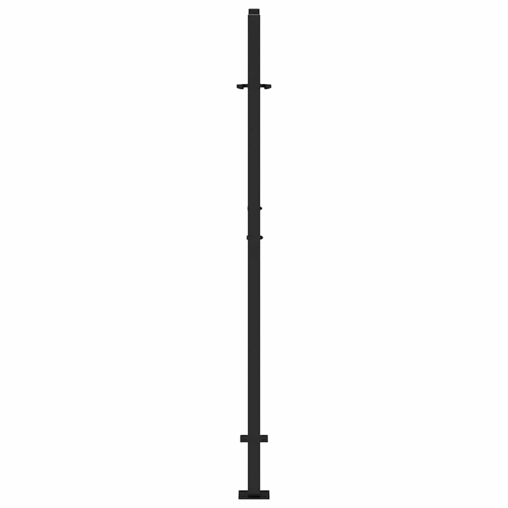 sodo vartai juodi 105x155 cm plieno liepsnos dizainas - Namų Idėja