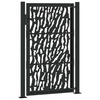 sodo vartai juodi 105x155 cm plieno pėdsakų dizainas - Namų Idėja