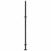 sodo vartai juodi 105x180 cm plieno lapų dizainas - Namų Idėja