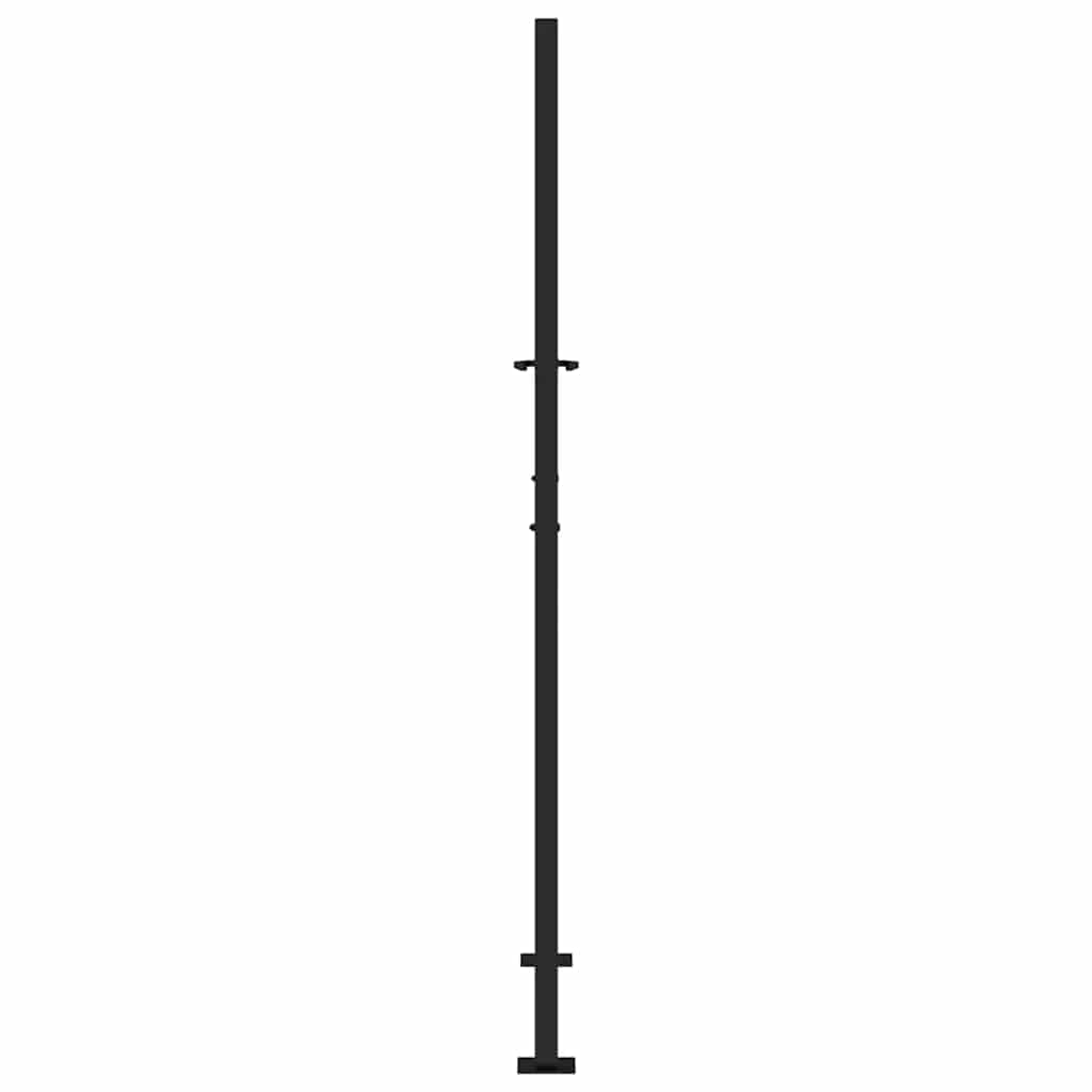sodo vartai juodi 105x180 cm plieno liepsnos dizainas - Namų Idėja