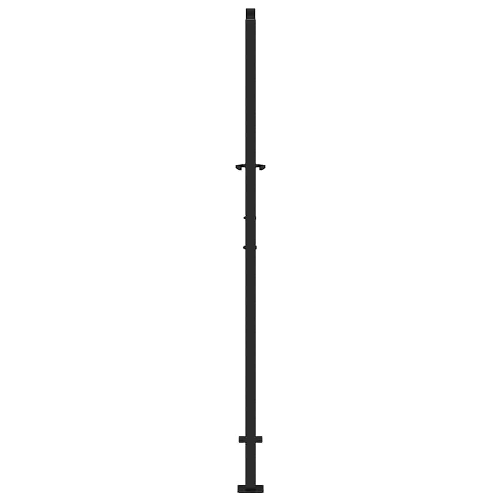sodo vartai juodi 105x180 cm plieno šviesos dizainas - Namų Idėja