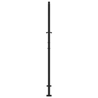 sodo vartai juodi 105x180 cm plieno šviesos dizainas - Namų Idėja