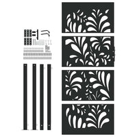 sodo vartai juodi 105x205 cm plieno bangos dizainas - Namų Idėja