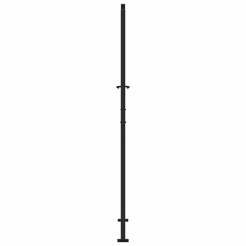 sodo vartai juodi 105x205 cm plieno lapų dizainas - Namų Idėja