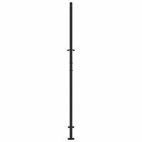 sodo vartai juodi 105x205 cm plieno lapų dizainas - Namų Idėja