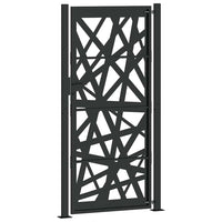 sodo vartai juodi 105x205 cm plieno šviesos dizainas - Namų Idėja