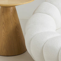 Sofa FLORENCIA, 2 vietų, balta, boucle