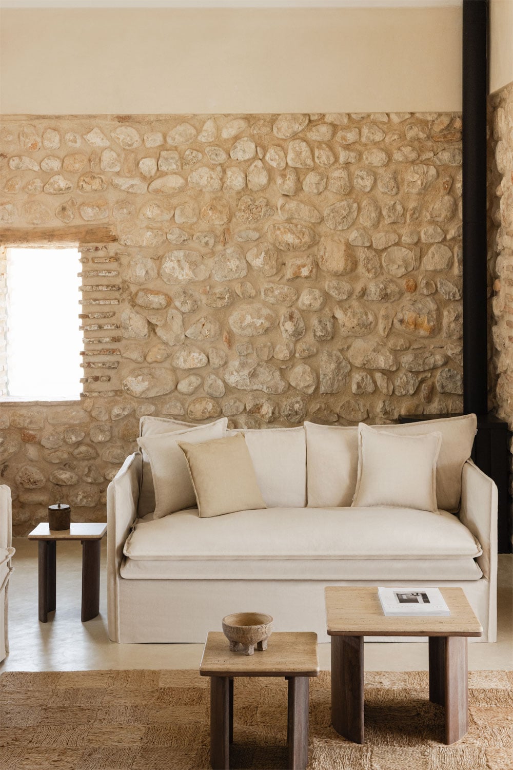 Sofa GREJSA, smėlio linas