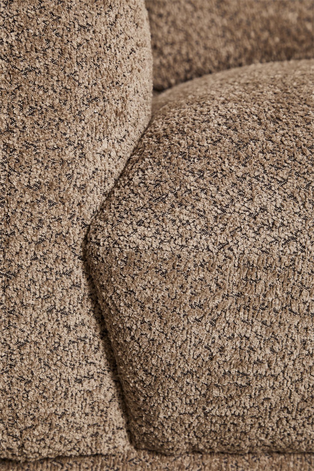 Trivietė sofa ERICK iš boucle audinio, šokolado